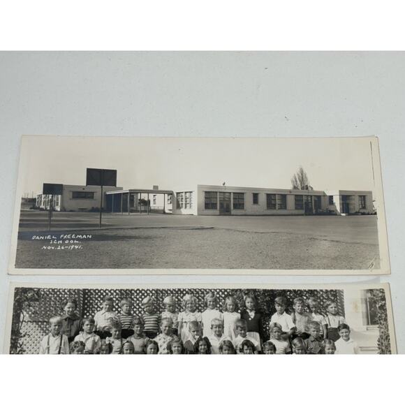5 Vintage 1938 - 1941 Photos School Children Class Daniel Freeman School - Picture 2 of 10